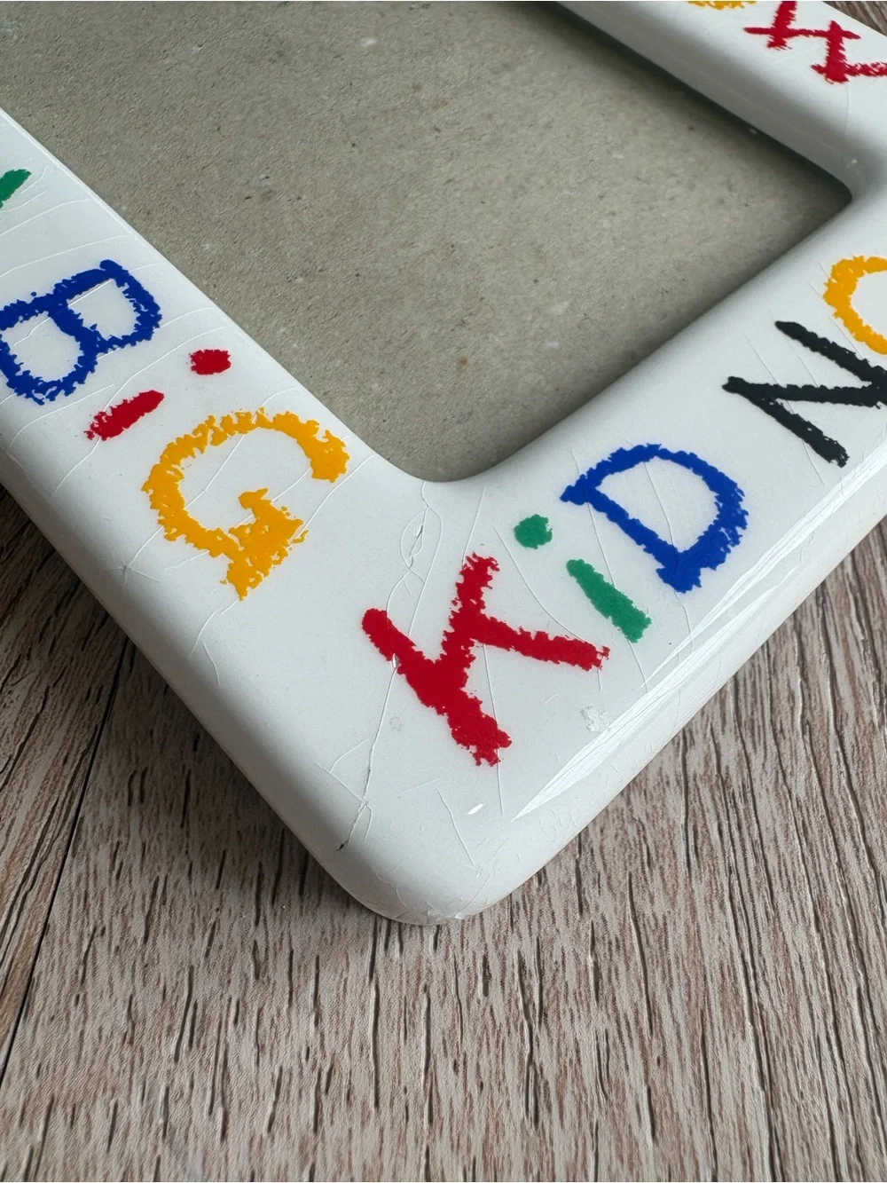 Vintage Ceramic “I’m a Big Kid Now” Picture Frame Made in Taiwan Kids Milestone